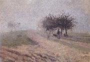 Camille Pissarro Effect of fog at Creil Effet de brouillard a Creil oil
